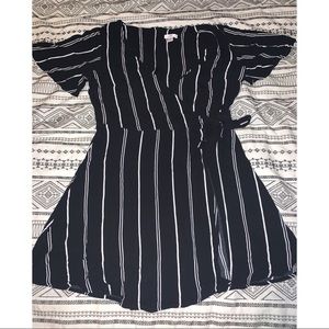 Xhilaration Striped Wrap Front Dress